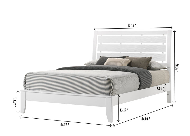 Evan White Queen Panel Bed - DMV FurnitureQueen Bed