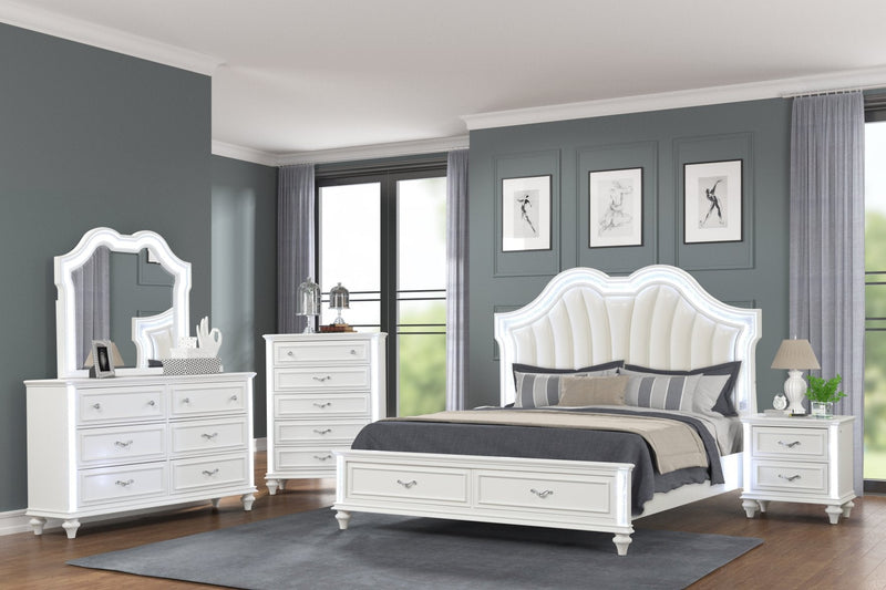 Evangeline White King 4 Piece - EVANGELINE-WT-K-4PC