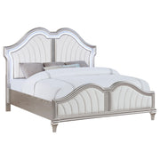 Evangeline Wood California King LED Panel Bed Silver Oak - 223391KW