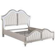Evangeline Wood Eastern King LED Panel Bed Silver Oak - 223391KE