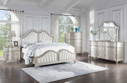 Evangeline Wood Queen LED Panel Bed Silver Oak - 223391Q
