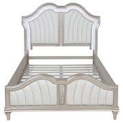 Evangeline Wood Queen LED Panel Bed Silver Oak - 223391Q