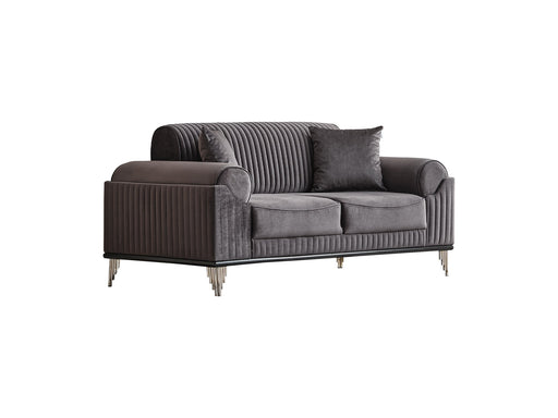 Everest Convertible Loveseat Grey in Grey - 101-EVE-LUP15-2