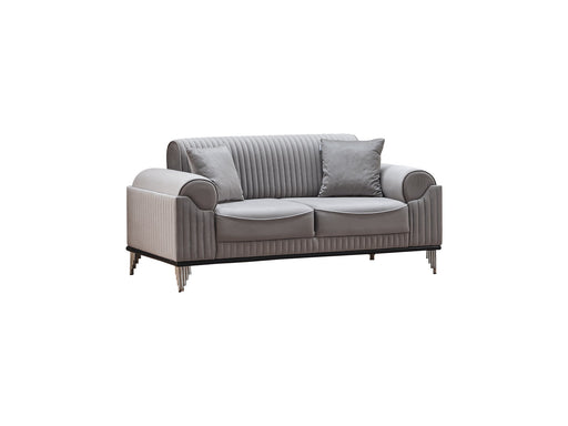 Everest Convertible Loveseat Light Grey in Light Grey - 101-EVE-LUP18-2