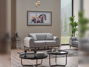 Everest Convertible Loveseat Light Grey in Light Grey - 101-EVE-LUP18-2