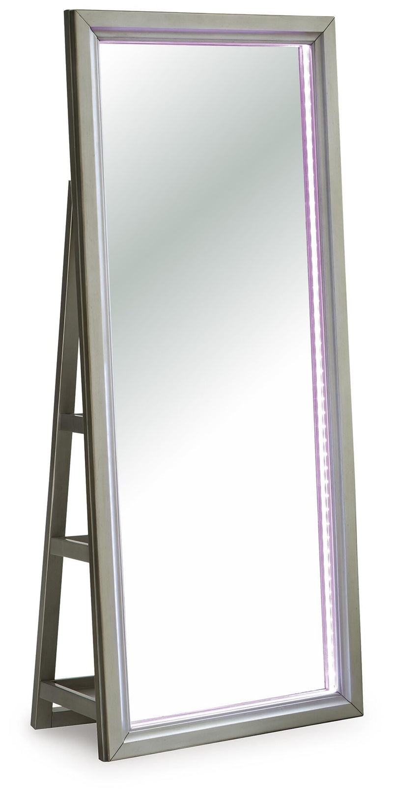 Evesen Champagne Floor Standing Mirror/Storage - A8010380