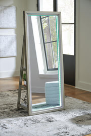 Evesen Champagne Floor Standing Mirror/Storage - A8010380