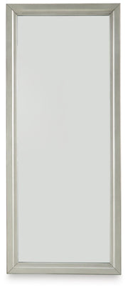 Evesen Champagne Floor Standing Mirror/Storage - A8010380
