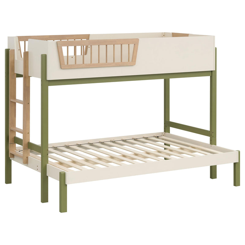 Evren Twin-over-Full Bunk Bed with Trundle and Ladder Tri-Tone - 460621-SET