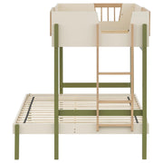 Evren Twin-over-Full Bunk Bed with Trundle and Ladder Tri-Tone - 460621-SET