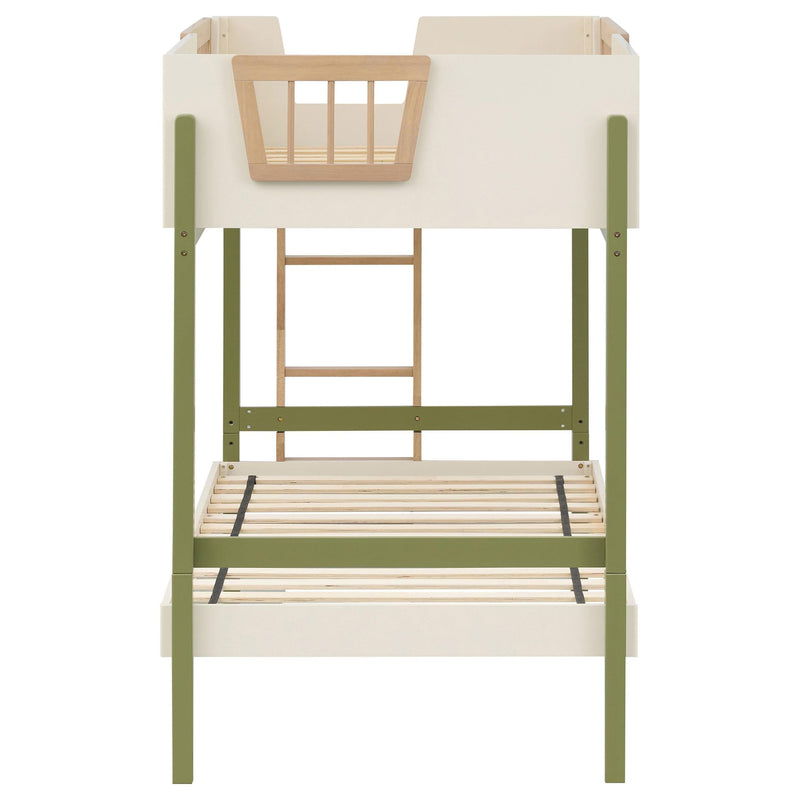 Evren Twin-over-Twin Bunk Bed with Trundle and Ladder Tri-Tone - 460620-SET
