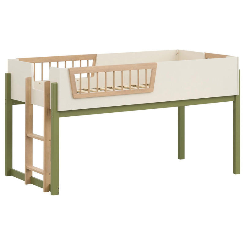 Evren Twin Storage Loft Bed 4-piece Set with Chest and Bookcases Tri-Tone - 460619-SET