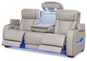 [EXCLUSIVE] Boyington Sofa, Loveseat and Recliner in Gray - DMV FurniturePower Reclining Living Room Set