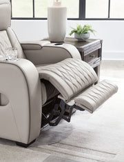 [EXCLUSIVE] Boyington Sofa, Loveseat and Recliner in Gray - DMV FurniturePower Reclining Living Room Set