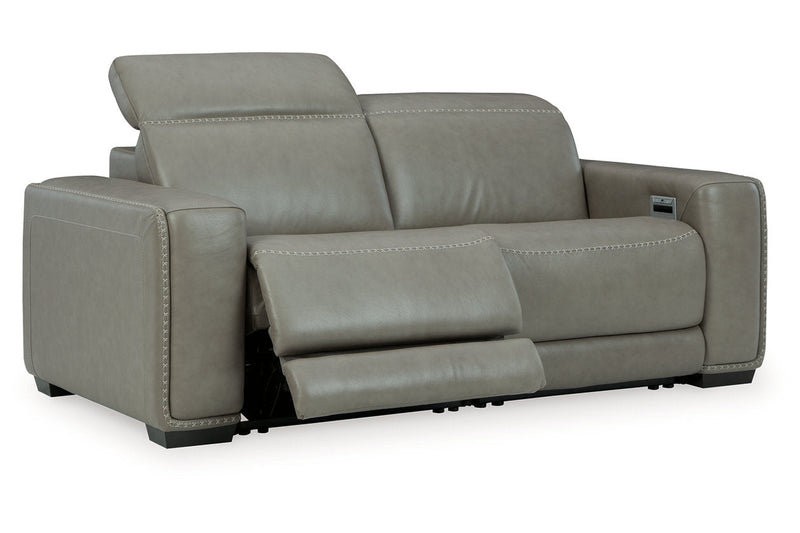 [EXCLUSIVE] Correze Gray 2 - Piece Power Reclining Sectional Loveseat - DMV FurniturePower Reclining Loveseat