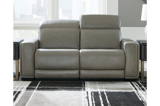 [EXCLUSIVE] Correze Gray 2 - Piece Power Reclining Sectional Loveseat - DMV FurniturePower Reclining Loveseat
