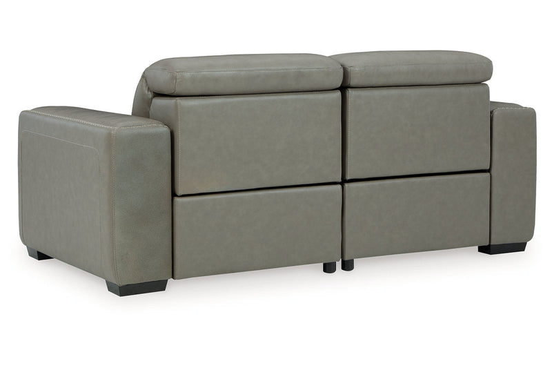 [EXCLUSIVE] Correze Gray 2 - Piece Power Reclining Sectional Loveseat - DMV FurniturePower Reclining Loveseat