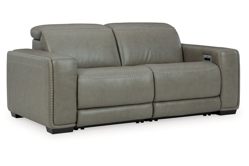 [EXCLUSIVE] Correze Gray 2 - Piece Power Reclining Sectional Loveseat - DMV FurniturePower Reclining Loveseat