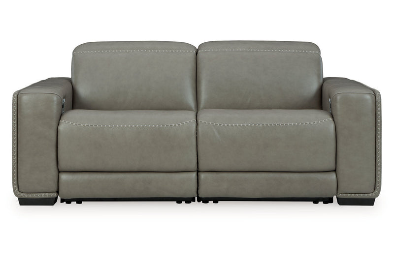 [EXCLUSIVE] Correze Gray 2 - Piece Power Reclining Sectional Loveseat - DMV FurniturePower Reclining Loveseat