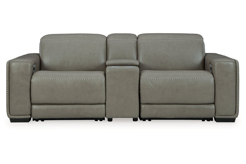 [EXCLUSIVE] Correze Gray 3 - Piece Power Reclining Sectional Loveseat - DMV FurniturePower Reclining Loveseat