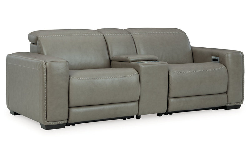 [EXCLUSIVE] Correze Gray 3 - Piece Power Reclining Sectional Loveseat - DMV FurniturePower Reclining Loveseat