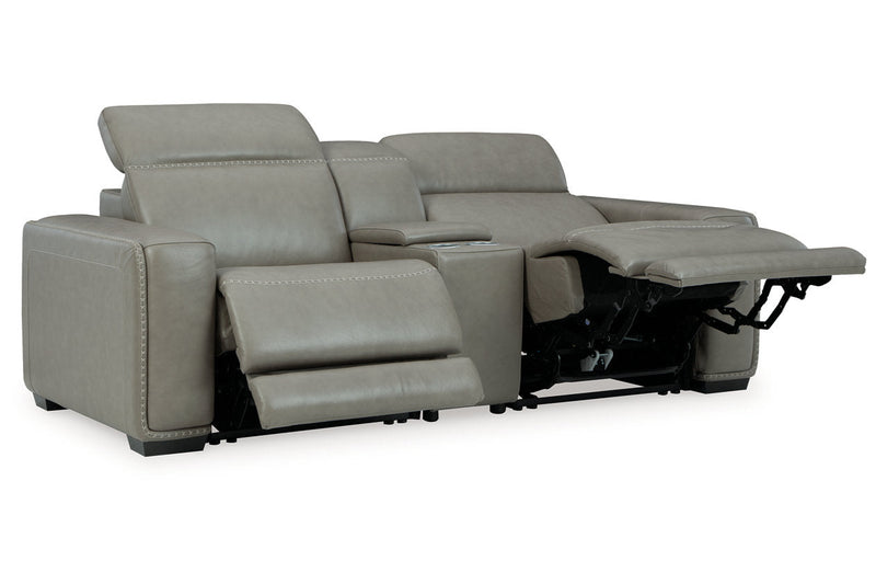 [EXCLUSIVE] Correze Gray 3 - Piece Power Reclining Sectional Loveseat - DMV FurniturePower Reclining Loveseat