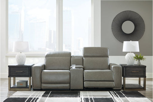 [EXCLUSIVE] Correze Gray 3 - Piece Power Reclining Sectional Loveseat - DMV FurniturePower Reclining Loveseat
