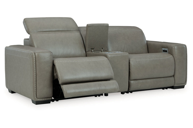 [EXCLUSIVE] Correze Gray 3 - Piece Power Reclining Sectional Loveseat - DMV FurniturePower Reclining Loveseat