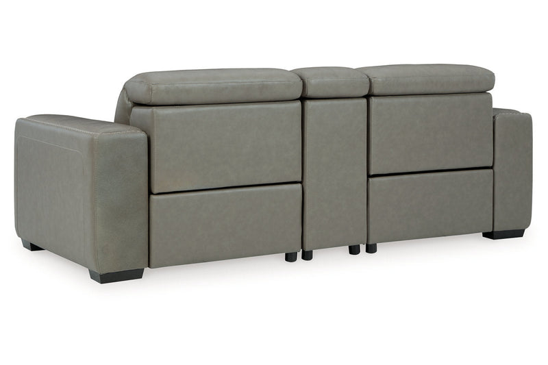 [EXCLUSIVE] Correze Gray 3 - Piece Power Reclining Sectional Loveseat - DMV FurniturePower Reclining Loveseat
