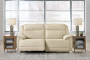 [EXCLUSIVE] Double Deal Almond 2 - Piece Power Reclining Loveseat Sectional - DMV FurniturePower Reclining Loveseat