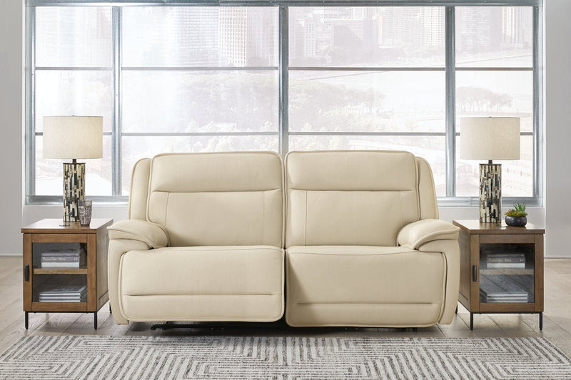 [EXCLUSIVE] Double Deal Almond 2 - Piece Power Reclining Loveseat Sectional - DMV FurniturePower Reclining Loveseat