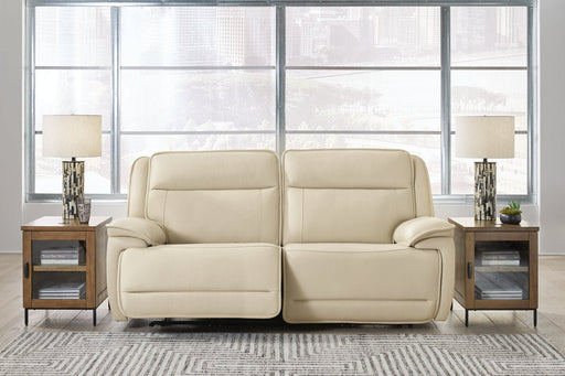 [EXCLUSIVE] Double Deal Almond 2 - Piece Power Reclining Loveseat Sectional - DMV FurniturePower Reclining Loveseat