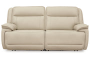 [EXCLUSIVE] Double Deal Almond 2 - Piece Power Reclining Loveseat Sectional - DMV FurniturePower Reclining Loveseat