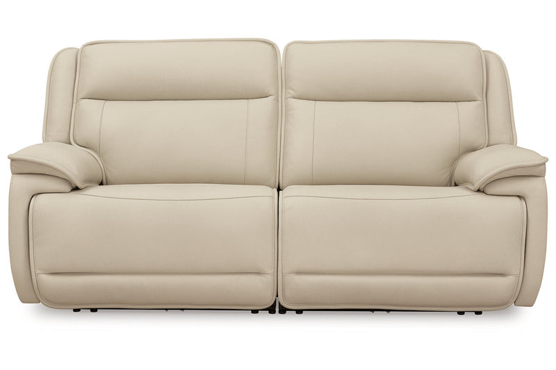 [EXCLUSIVE] Double Deal Almond 2 - Piece Power Reclining Loveseat Sectional - DMV FurniturePower Reclining Loveseat
