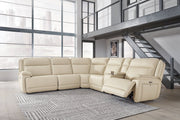 [EXCLUSIVE] Double Deal Almond 6 - Piece Power Reclining Sectional - DMV FurniturePower Reclining Sectional