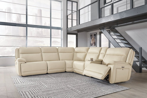 [EXCLUSIVE] Double Deal Almond 6 - Piece Power Reclining Sectional - DMV FurniturePower Reclining Sectional