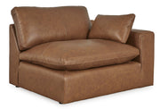 [EXCLUSIVE] Emilia Caramel Leather 2 - Piece Loveseat - DMV FurnitureLoveseat