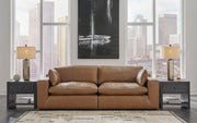 [EXCLUSIVE] Emilia Caramel Leather 2 - Piece Loveseat - DMV FurnitureLoveseat