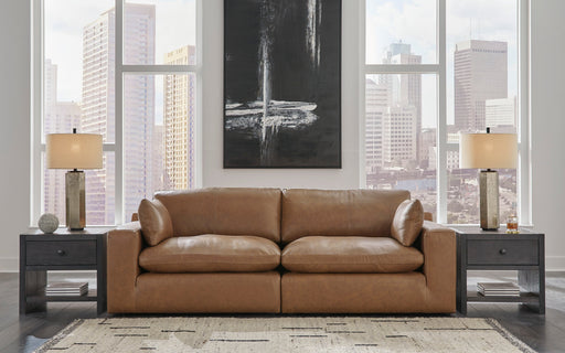 [EXCLUSIVE] Emilia Caramel Leather 2 - Piece Loveseat - DMV FurnitureLoveseat