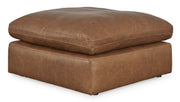 [EXCLUSIVE] Emilia Caramel Leather 3 - Piece Modular Sectional with Ottoman - DMV FurnitureSectional