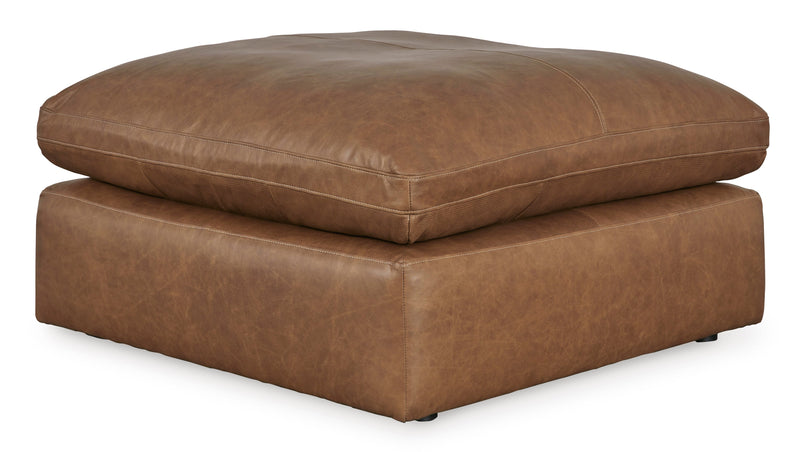 [EXCLUSIVE] Emilia Caramel Leather 3 - Piece Modular Sectional with Ottoman - DMV FurnitureSectional