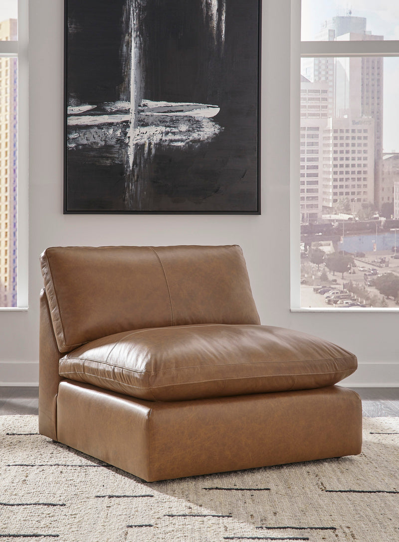 [EXCLUSIVE] Emilia Caramel Leather 3 - Piece Sofa - DMV FurnitureSectional