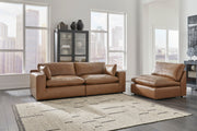 [EXCLUSIVE] Emilia Caramel Leather 3 - Piece Sofa - DMV FurnitureSectional