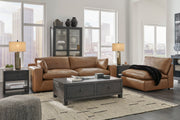 [EXCLUSIVE] Emilia Caramel Leather 3 - Piece Sofa - DMV FurnitureSectional