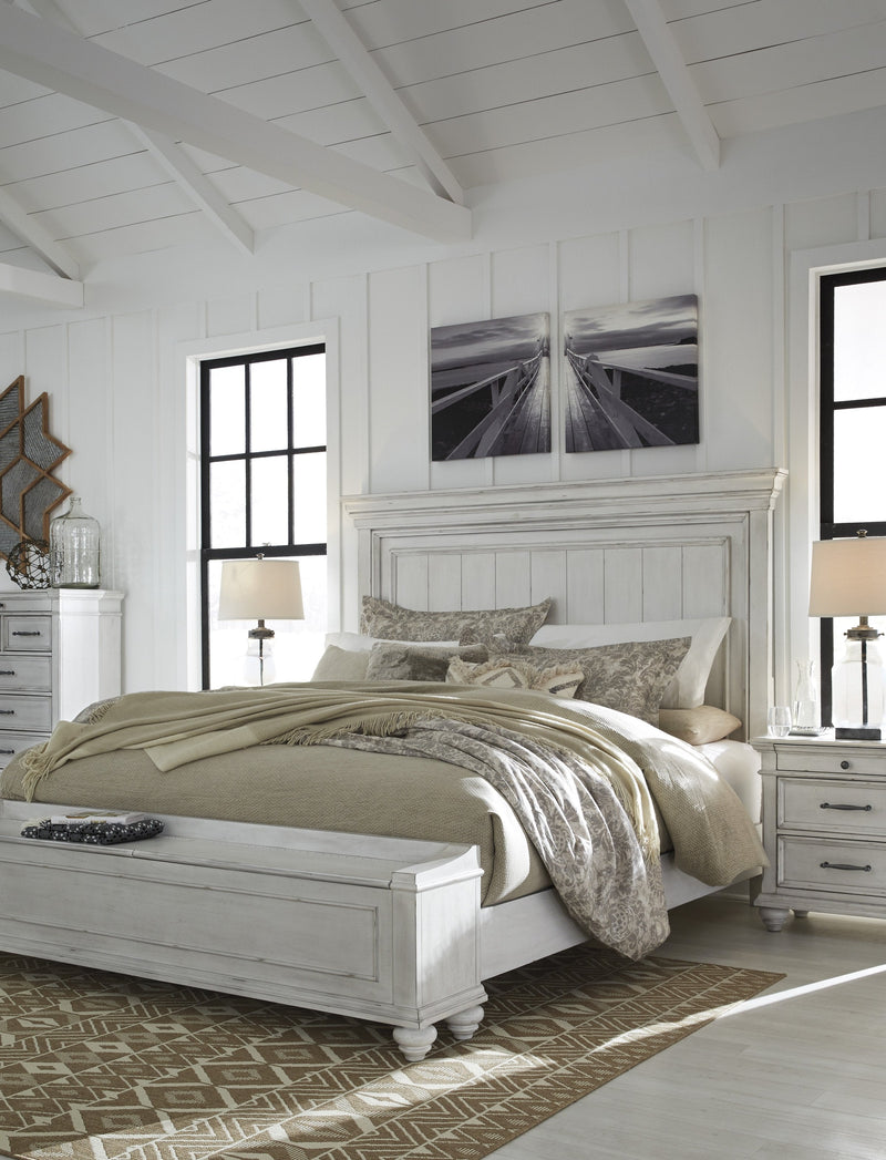 [EXCLUSIVE] Kanwyn Whitewash Panel Storage Bedroom Set - DMV FurnitureBedroom Set