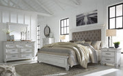 [EXCLUSIVE] Kanwyn Whitewash Upholstered Panel Bedroom Set - DMV FurnitureBedroom Set