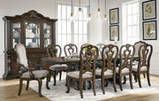 [EXCLUSIVE] Maylee Dark Brown Dining Table and 10 Chairs - DMV FurnitureDining Room Set