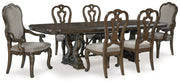 [EXCLUSIVE] Maylee Dark Brown Dining Table and 6 Chairs - DMV FurnitureDining Room Set
