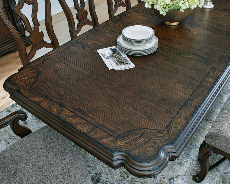[EXCLUSIVE] Maylee Dark Brown Dining Table and 6 Chairs - DMV FurnitureDining Room Set