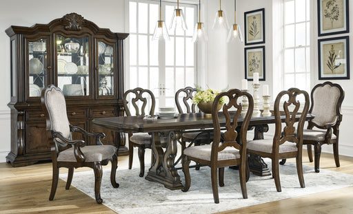 [EXCLUSIVE] Maylee Dark Brown Dining Table and 6 Chairs - DMV FurnitureDining Room Set